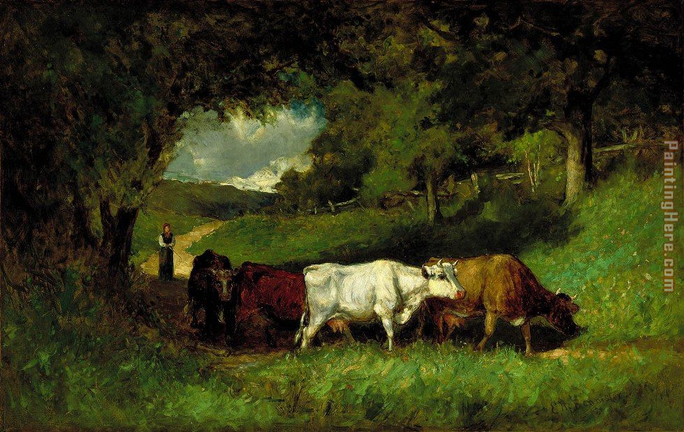 Edward Mitchell Bannister Driving Home the Cows